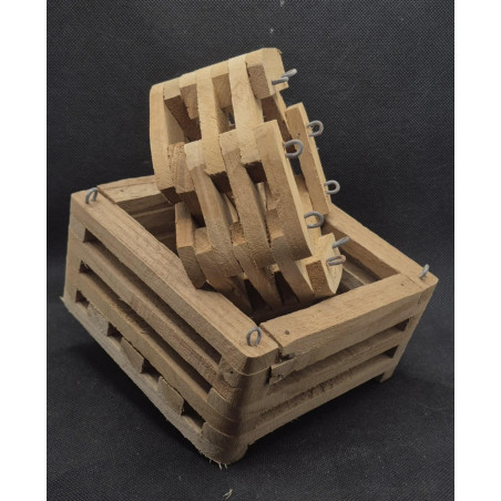 Teak Orchid Basket - Openwork Wooden Hanging Stand, Ideal for Epiphytic Orchids