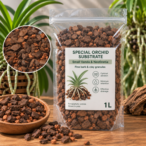 Substrat spécial orchidées – Petits Vanda & Neofinetia – 1 L