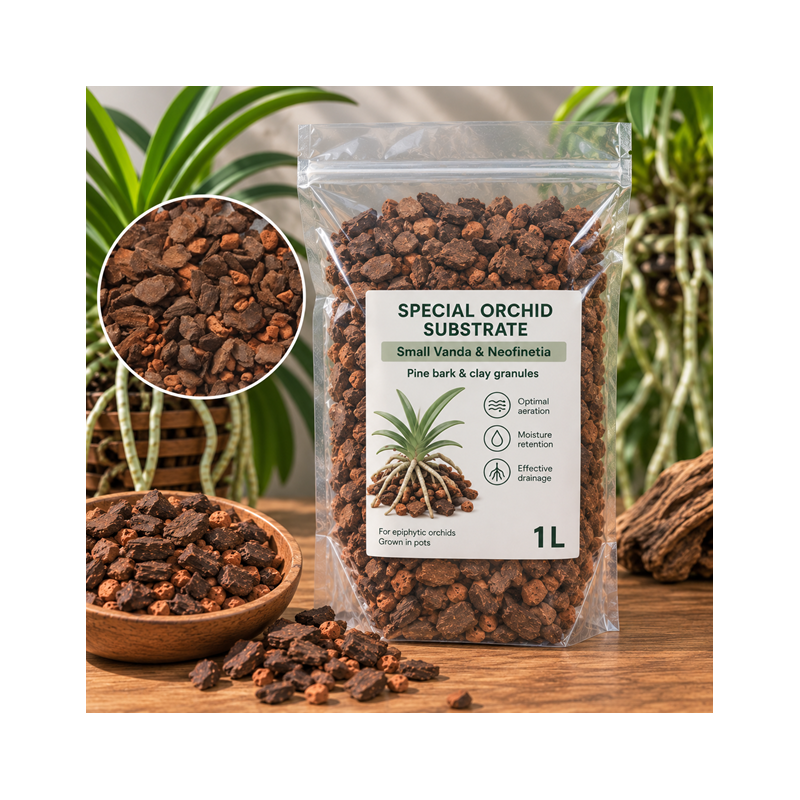 Substrat spécial orchidées – Petits Vanda & Neofinetia – 1 L